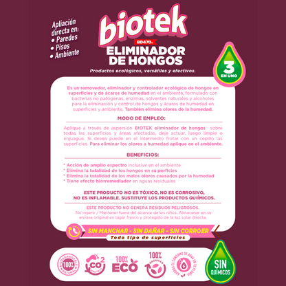 Biotek Eliminador de Hongos y Moho x 2 Unidades + Envío Gratis